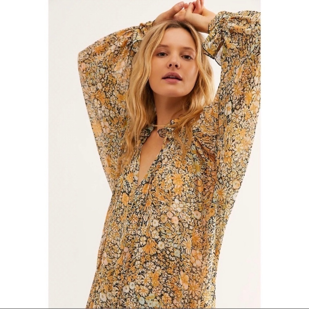 Free People “Feeling Groovy” Floral Maxi Dress - Picture 5 of 14